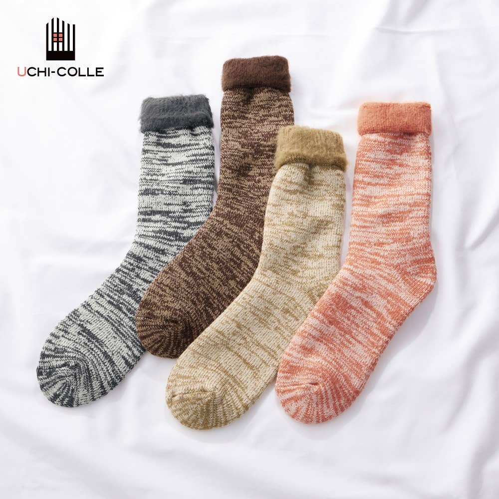 男款 【裡拉絨】 水手長雜紋居家襪 【SALE】